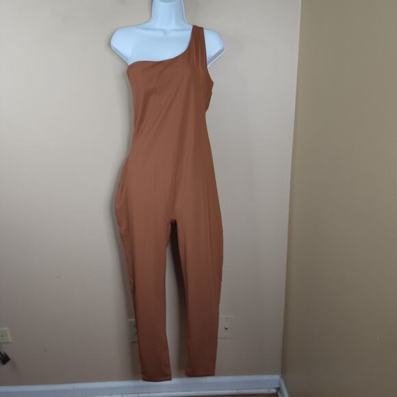 Skims All-In-One One Shoulder Bodysuit Catsuit in Camel Size 4X - Picture 1 of 7